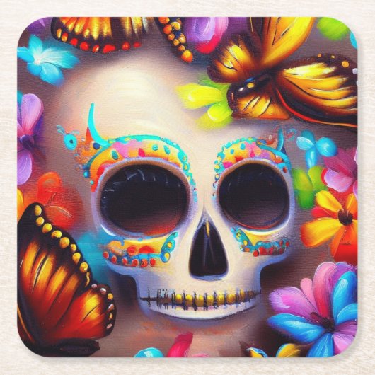 死んだ蝶の日1 スクエアペーパーコースター (正面)