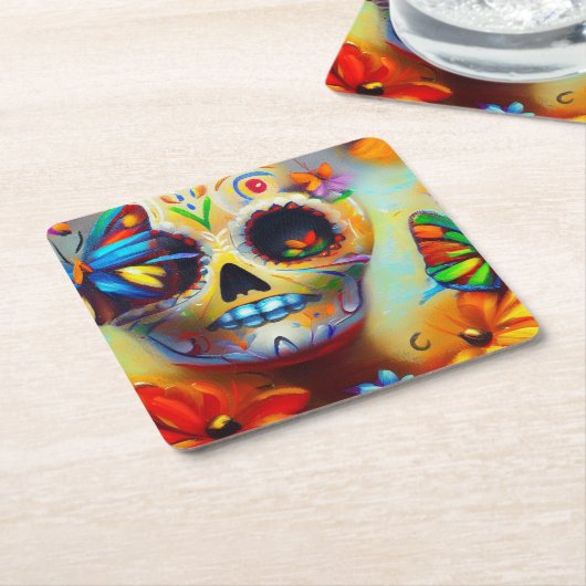 死んだ蝶の日2 スクエアペーパーコースター (アングル)