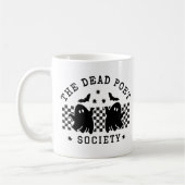 死んだ詩人の社会かわいい幽霊ハロウィーン コーヒーマグカップ (左)