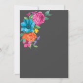 死んだ誕生日パーティーウォーターカラーフィエスタの日 招待状 (裏面)