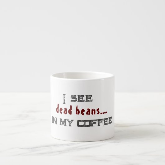死んだ豆の白いハロウィーンを見る エスプレッソカップ (正面)