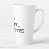 死んだ豆の白いハロウィーンを見る カフェラテマグ (右)