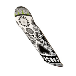 死んだ赤いのの砂糖のスカル日および緑 スケートボード