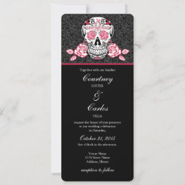 死んだ赤い砂糖のスカルの結婚式招待状の日 招待状