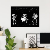 死んだ踊りスケルトンのポスター ポスター (ホームオフィス)