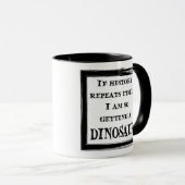 「死んだ遊もの」古生物学の化石マグカップ マグカップ (正面右)