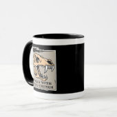 「死んだ遊もの」古生物学の化石マグカップ マグカップ (正面左)