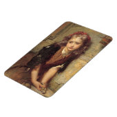 死んだ金魚の悲しい女の子(ペットの悔やみや弔慰) マグネット (左側)