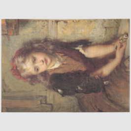 死んだ金魚の悲しい女の子(ペットの悔やみや弔慰) 薄葉紙