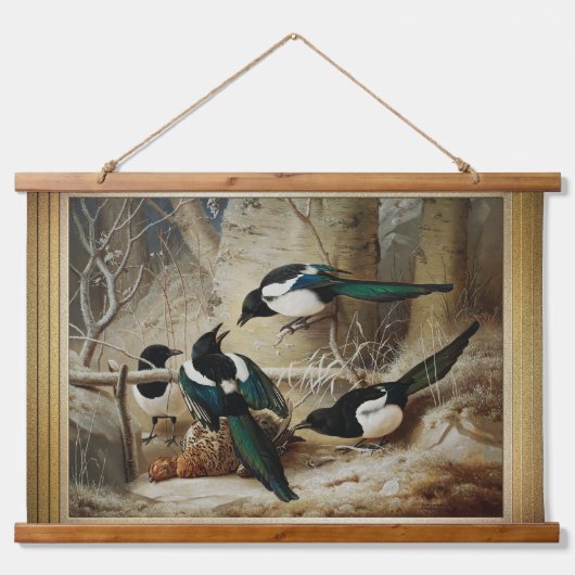 死んだ雌のケーペルカイリの周りのマギス 吊り下げ型タペストリー (正面)