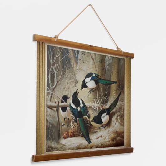 死んだ雌のケーペルカイリの周りのマギス 吊り下げ型タペストリー (傾斜あり)