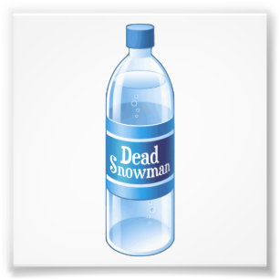 死んだ雪だるま溶融瓶詰め水 フォトプリント           