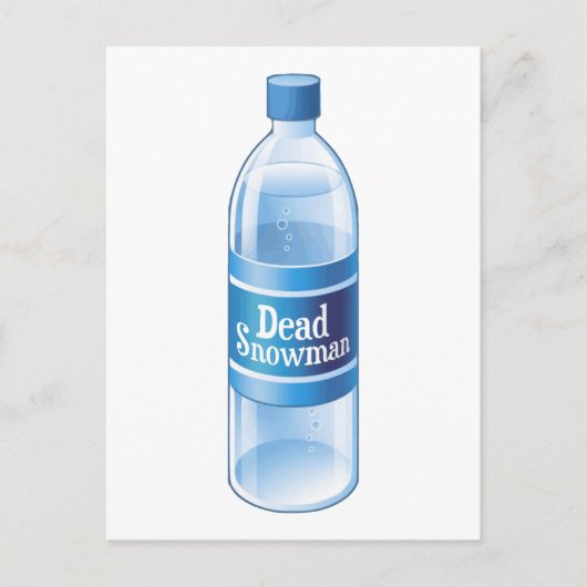 死んだ雪だるま溶融瓶詰め水 ポストカード (正面)