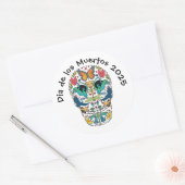 死んだ霊の動物の砂糖のスカルシールの日 ラウンドシール (封筒)