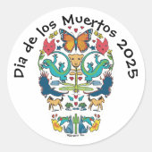 死んだ霊の動物の砂糖のスカルシールの日 ラウンドシール (正面)