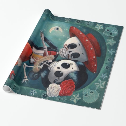 死んだ骨組恋人の日 ラッピングペーパー (アンロールド)