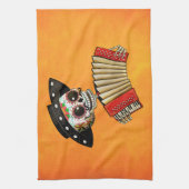 死んだ骨組Elマリアッチの日 キッチンタオル (縦)