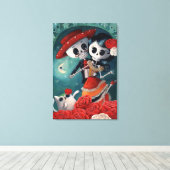 死んだ骸骨の恋人たちの日 キャンバスプリント (インサイチュ (ウッドフロア))