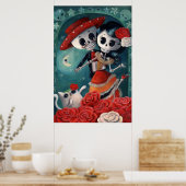 死んだ骸骨の恋人たちの日 ポスター (キッチン)