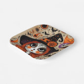 死んだ魔女のハロウィーンの日 ペーパープレート (傾斜あり)