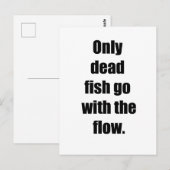 死んだ魚だけが流れに身を任せる ポストカード (正面/裏面)