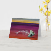 死んだ魚 カード (黄色い花)