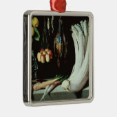 死んだ鳥が付いている静物画、フルーツ メタルオーナメント (右)