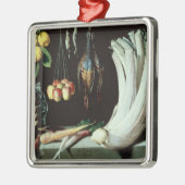 死んだ鳥が付いている静物画、フルーツ メタルオーナメント (左)