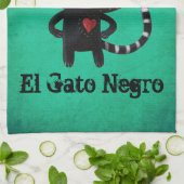 死んだ黒猫の日 キッチンタオル (折り畳み)