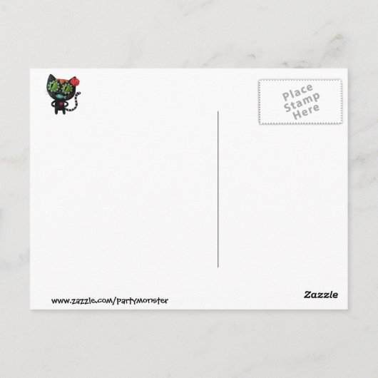 死んだ黒猫の日 ポストカード (裏面)