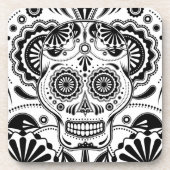 死んだ"をコースターのスカルの芸術"日砂糖で甘くして下さい コースター (正面)