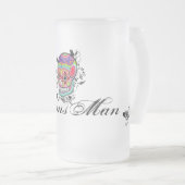 死んだCalaverasの花婿の付添人の好意のMuerte日 フロストグラスビールジョッキ (正面右)