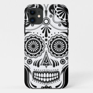 死んだiPhone5場合のスカルの芸術日を砂糖で甘くして下さい iPhone 11 ケース