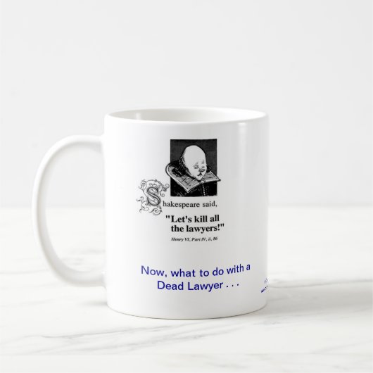 死んだLawyer™のエンターテイメント弁護士のコーヒー・マグ コーヒーマグカップ (左)