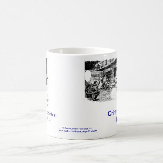 死んだLawyer™の刑事被告側弁護士のコーヒー・マグ コーヒーマグカップ (中央)