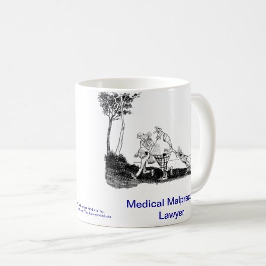 死んだLawyer™の医療ミス弁護士のコーヒー・マグ コーヒーマグカップ (正面右)