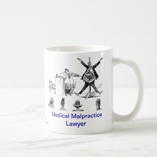 死んだLawyer™の医療ミス弁護士のコーヒー・マグ コーヒーマグカップ (右)