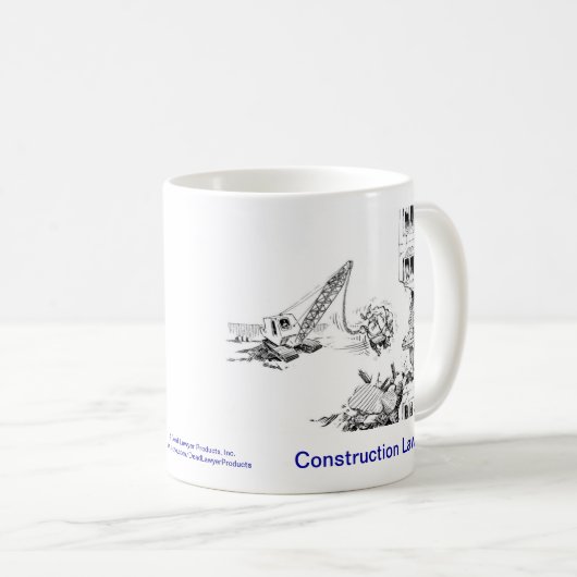 死んだLawyer™の建築弁護士のコーヒー・マグ コーヒーマグカップ (正面右)