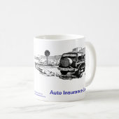 死んだLawyer™の自動車保険弁護士のコーヒー・マグ コーヒーマグカップ (正面右)