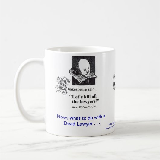死んだLawyer™の自動車保険弁護士のコーヒー・マグ コーヒーマグカップ (左)