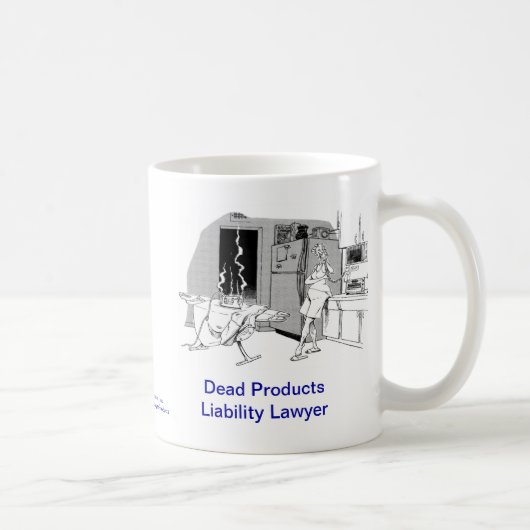 死んだLawyer™の製造物責任のコーヒー・マグ コーヒーマグカップ (右)