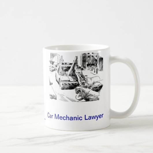 死んだLawyer™車整備士弁護士のコーヒー・マグ コーヒーマグカップ (右)