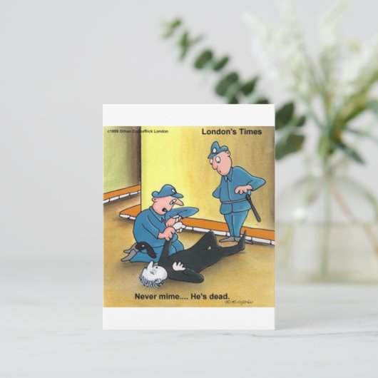 死んだMIMEティーおもしろいマグカードのギフトなど ポストカード (スタンド正面)