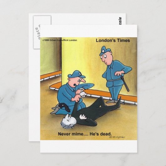 死んだMIMEティーおもしろいマグカードのギフトなど ポストカード (正面/裏面)