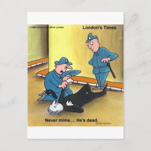 死んだMIMEティーおもしろいマグカードのギフトなど ポストカード (正面)