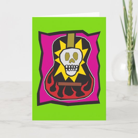 死んだSkulのギターの緑w/Purpleの日 カード (正面)