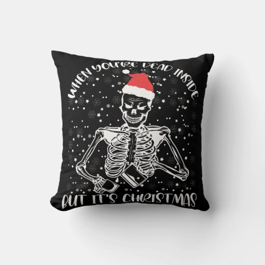死んでいるのにクリスマス クッション (正面)