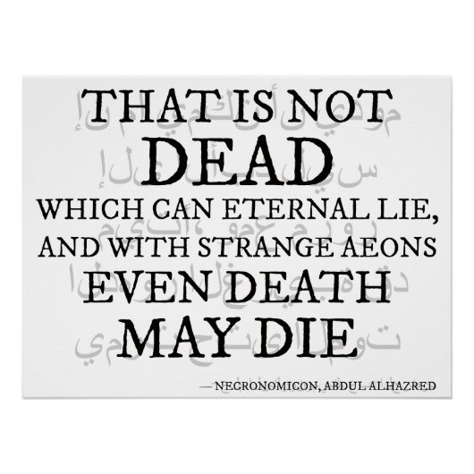 死んではいない – ネクロノミコンの詩 ポスター (正面)