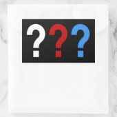 死んでデリfragzeichen 長方形シール (バッグ)