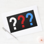 死んでデリfragzeichen 長方形シール (封筒)